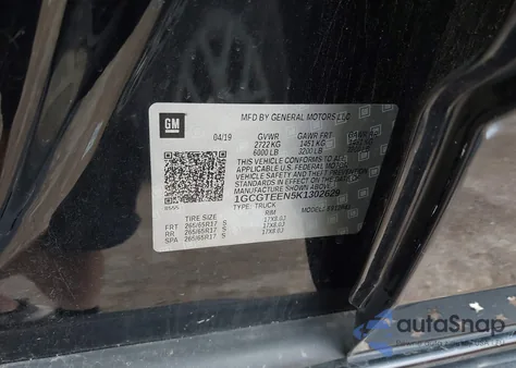 2019 Chevrolet Colorado Zr2 из США, поврежденный, VIN 1GCGTEEN5K1302629